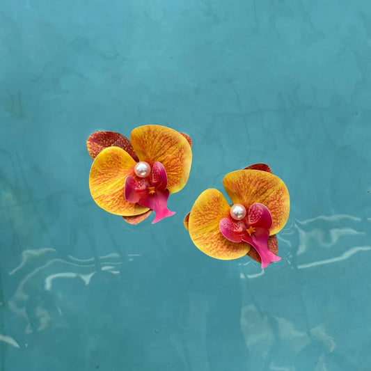 Orquídea Dorada Earrings