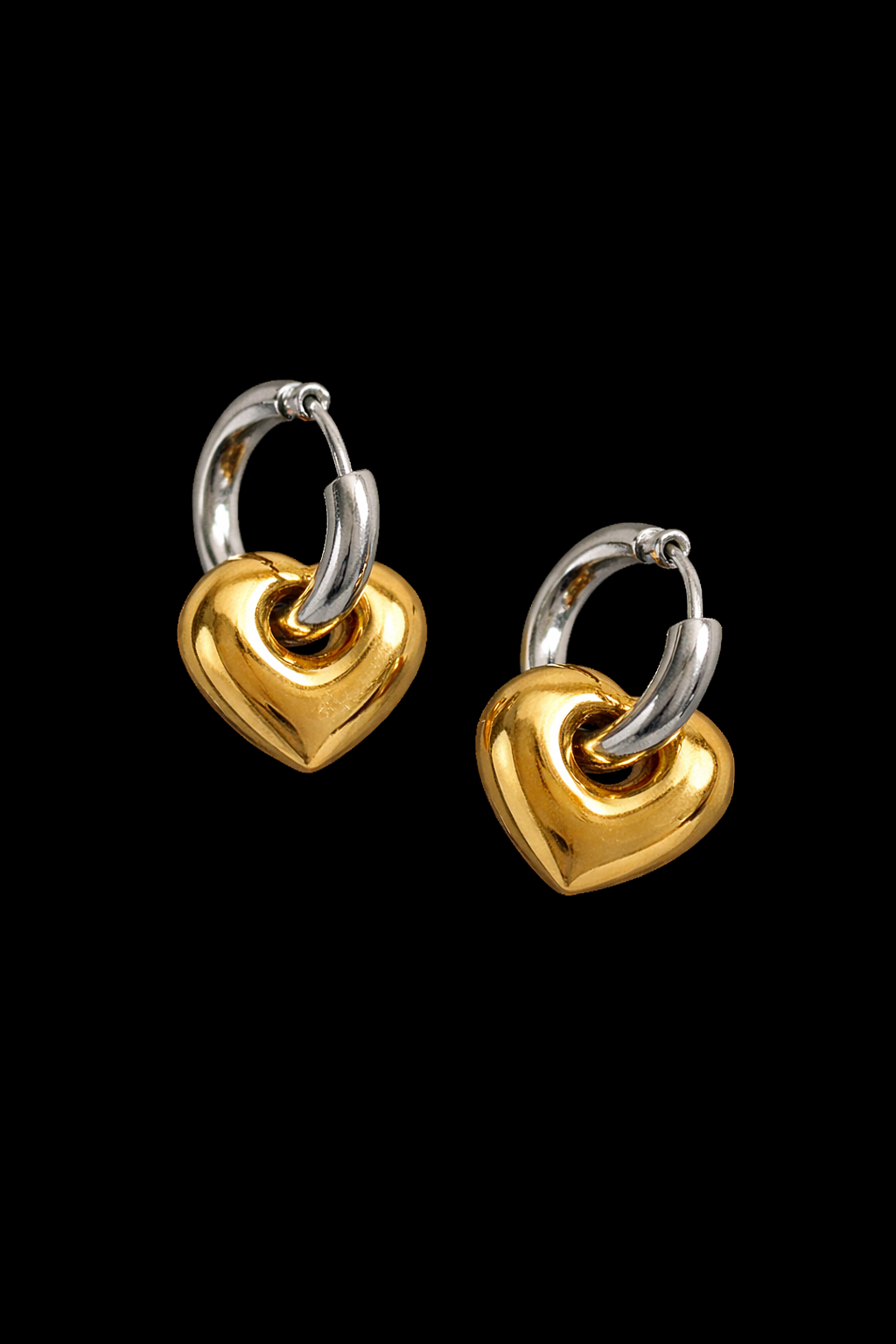 Amour Duo Heart Hoops