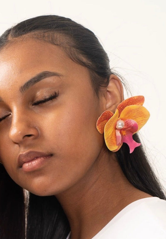 Orquídea Dorada Earrings