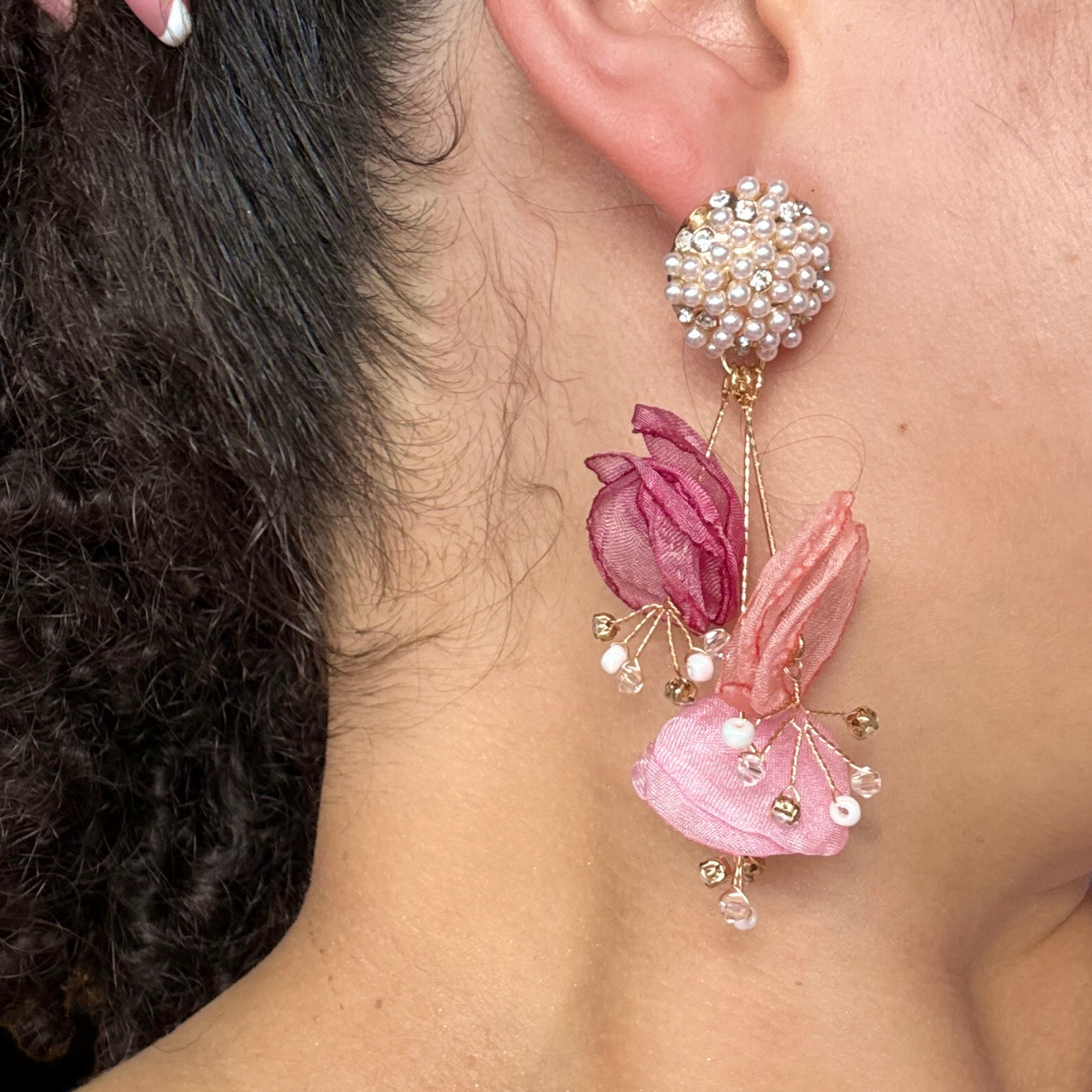 Rosé Bloom Earrings
